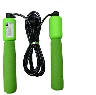 

N.VCOMMUNICATION24X7 BEST QUALITY SKIP COUNTERS Digital Cordless Skipping Rope(Green, Black, Length: 462 cm), Black;green