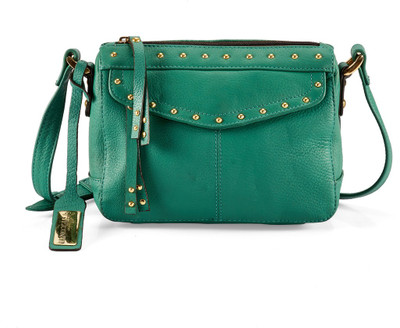 

Sophia visconti Girls Casual Green Genuine Leather Sling Bag