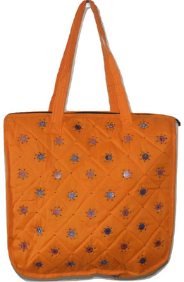 

NavRup Handworks Men & Women Casual Orange Cotton Shoulder Bag