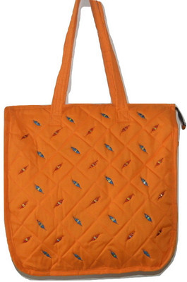 

NavRup Handworks Men & Women Casual Orange Cotton Shoulder Bag