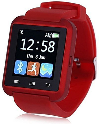 

Estar U8 Smartwatch suitable for Galaxy A8 Smart Watches with bluetooth and call function RED Smartwatch(Red Strap FREESIZE)