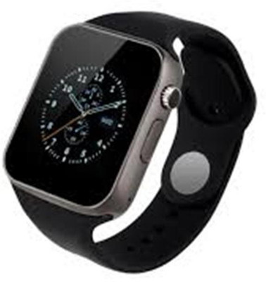 

EWELL A1 Bluetooth Smart Watch with Camera and Apps like Facebook, Whats app, QQ, WeChat, Twitter, Health, Pedometer, Sedentary Remind & Sleep Monitoring and sim card supported and voice calling is available black Smartwatch(Black Strap regular)