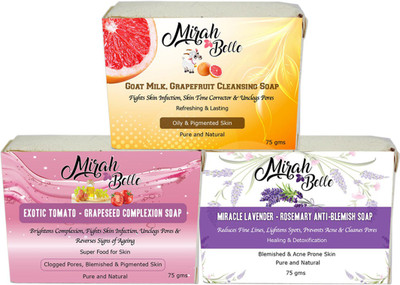 

Mirah Belle Naturals Skin BrighteningSoaps Set-3(75g)(225 g, Pack of 3)