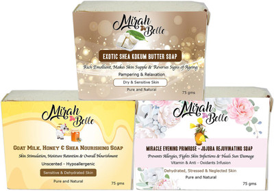 

Mirah Belle Naturals Skin Softening Soaps Set -1(Each 75g)(225 g, Pack of 3)