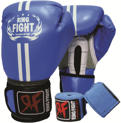 

Ring Fight Hand Wrap & Boxing Gloves (M, Blue)