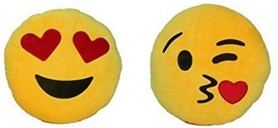 

Generic Dhanu | Combo Pillows - Heart eyes and Wink Kiss - 35 cm(Yellow)