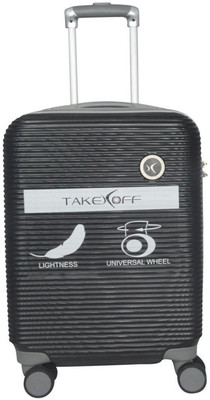 

Take Off Polycarbonate 20" Black Hardsided Suitcase (tfsty20black) Expandable Cabin Luggage -  inch(Black