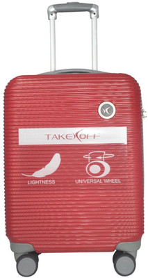 

Take Off Polycarbonate 20" Red Hardsided Suitcase (tfsty20red) Expandable Cabin Luggage -  inch(Red