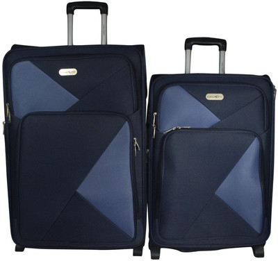 

Take Off Soft top trolly luggage with 2 wheels Set of 2 Expandable Cabin Luggage -  inch(Blue