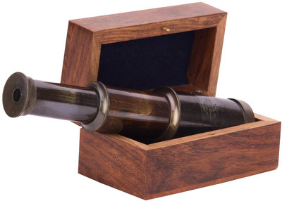 

Kartique Antique Finish Telescope with Wooden Box | 6 inch Refracting Telescope(Manual Tracking)