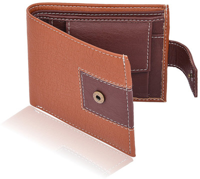 

Toughstance Men Tan Artificial Leather Wallet(3 Card Slots), Tan-brown