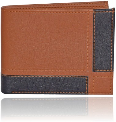 

Accezory Men Tan Artificial Leather Wallet(8 Card Slots), Tan-black