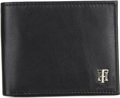 

Tommy Hilfiger Men Black Genuine Leather Wallet(8 Card Slots)