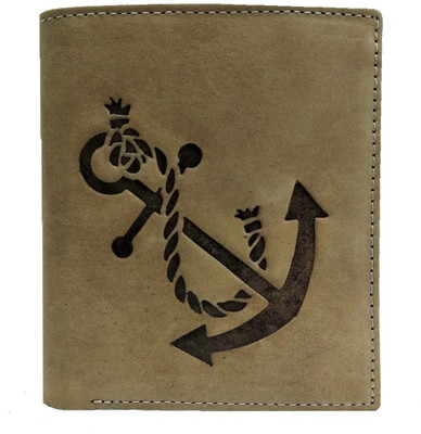 

ROYAL SCOT GREY Men Beige Genuine Leather Wallet(9 Card Slots)