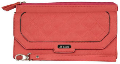 

Lavie Women Red Genuine Leather Wallet(5 Card Slots)