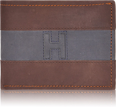 

Death By Color Men Casual Brown, Blue Genuine Leather Wallet(4 Card Slots)