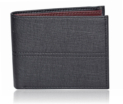 

Forester Men Black Artificial Leather Wallet(3 Card Slots), Black-brown