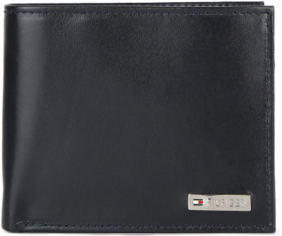 

Tommy Hilfiger Men Casual Black Genuine Leather Wallet(4 Card Slots), Navy