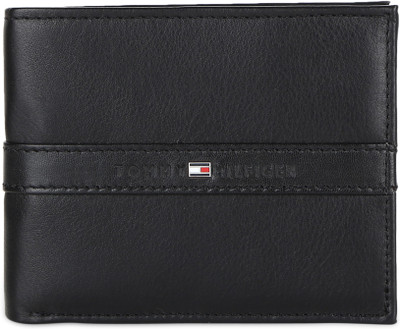 

Tommy Hilfiger Men Black Genuine Leather Wallet(8 Card Slots)
