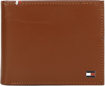 

Tommy Hilfiger Men Formal Brown Genuine Leather Wallet(4 Card Slots), Tan