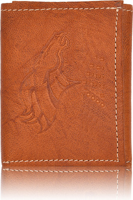 

Accezory Men Tan Genuine Leather Wallet(7 Card Slots)