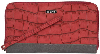 

Lavie Women Casual Red Genuine Leather Wallet(11 Card Slots)