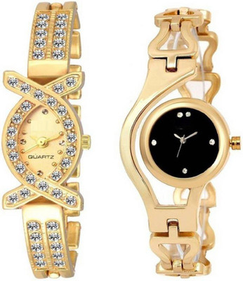 

Miss Perfect Golden watch combo (2 pack ) watch foe women Watch - For Girls
