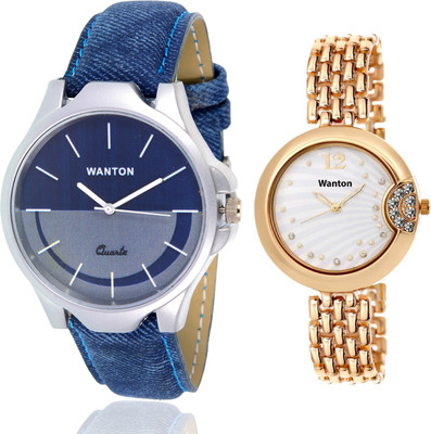 

Wanton SP-5 K-8 gold fancy dial watch with Blue multi-color dial attractive watch for couple men and women Watch - For Boys & Girls