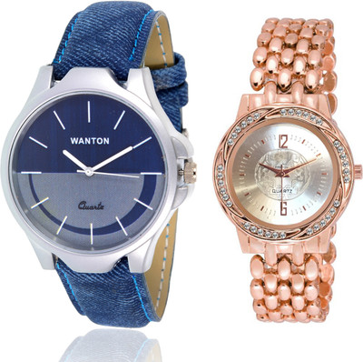 

Wanton SP-5 K-11 Stylish and fancy dial rose gold watch with Blue multi-color dial attractive watch for couple men and women Watch - For Boys & Girls