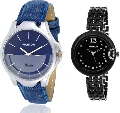 

Wanton SP-5 K-8 Black fancy dial watch with Blue multi-color dial attractive watch for couple men and women Watch - For Boys & Girls