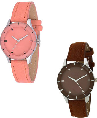 

Rage Enterprise Stylish Multi-Color Combo Set Of 2 Leather Belt Women Watch - For Girls