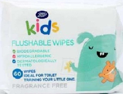 

Boots Kids Flush able Toilet wipes(60 Pieces)