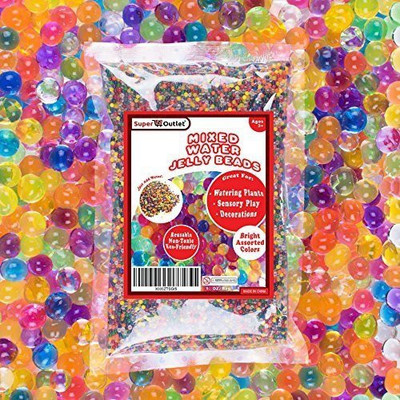 

Super Z Outlet Rainbow Color Mix Sensory Toys Water Gel Pearls Mini Balls Beads For Children, Home Decoration (8 Oz Bag, Makes 6 Gallons)