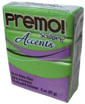 

Generic Premo Sculpey Accents Polymer Clay 2oz-Bright Green Pearl