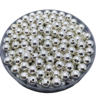 

Sparkle Jewellery Making Round Balls beads Silver plated-4MM-001