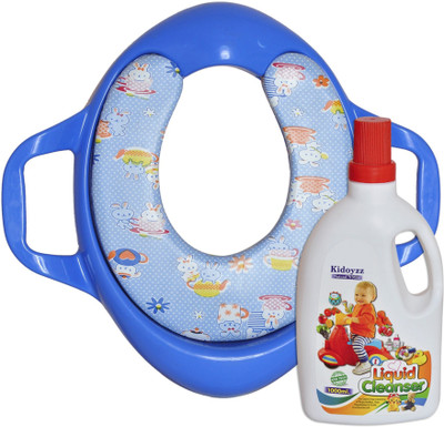

Kidoyzz Comfortable Potty Trainer Seat for Potty Training Seat And Liquid Cleanser for Cleaning Baby Bottle Combo Pack CB41(Multicolor)