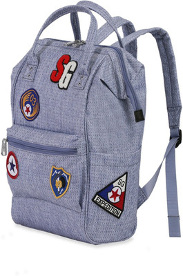 Swiss Gear 16" LAPTOP BACKPACK/LIGHT BLUE DIAMOND W/PATCHES 15 L Laptop Backpack(Blue)