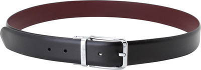 

Pelle Albero Men Formal Black Genuine Leather Reversible Belt