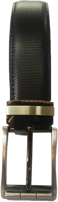 

Revo Men Formal Multicolor Genuine Leather Reversible Belt, Black