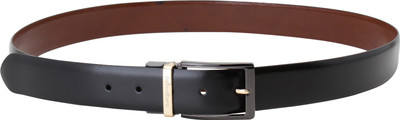 

Pelle Albero Men Formal Black Genuine Leather Reversible Belt