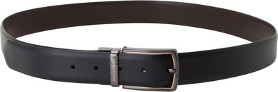 

Pelle Albero Men Formal Black Genuine Leather Reversible Belt