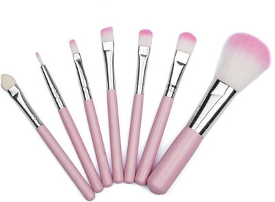 

Highonbrand 7pcs Sweet Girl Hello Kitty Pink /Black Iron Case Makeup Brush Kit make up brushes set Pro Quality Cosmetic Tool for women(Pack of 7)