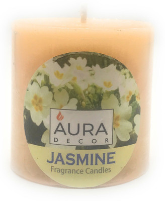 

AuraDecor Jasmine Fragrance Pillar Candle(White, Pack of 1)