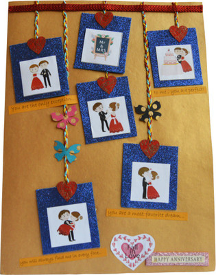 

Natal Crafts Anniversary Special Jumbo Handmade Card 02(size A3) Greeting Card(Multicolor, Pack of 1)