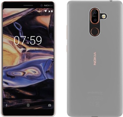 CASE CREATION Back Cover for Nokia 7 Plus(Transparent, Grip Case, Silicon, Pack of: 1)