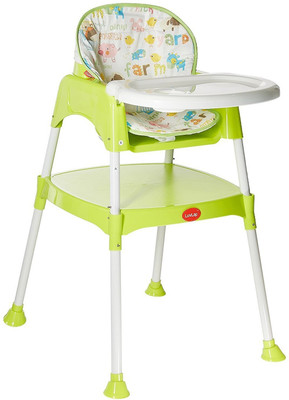 

Mummamia 3 in 1 Baby High Chair Cum Study Set With Detachable Dining Plate & Cushion - Green(Green)
