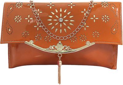 

SAHAL FASHION Women Evening/Party Orange PU Sling Bag