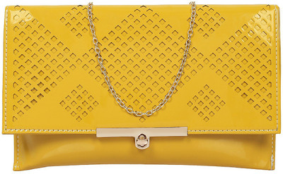 

SAHAL FASHION Women Evening/Party Yellow PU Sling Bag