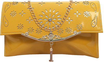 

REYAZ@JAIBUN Women Evening/Party Yellow PU Sling Bag