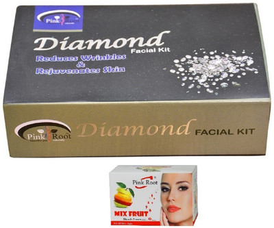 

Pink Root Mix Fruit Bleach 50g, Diamond Facial Kit 83gm(Set of 2)